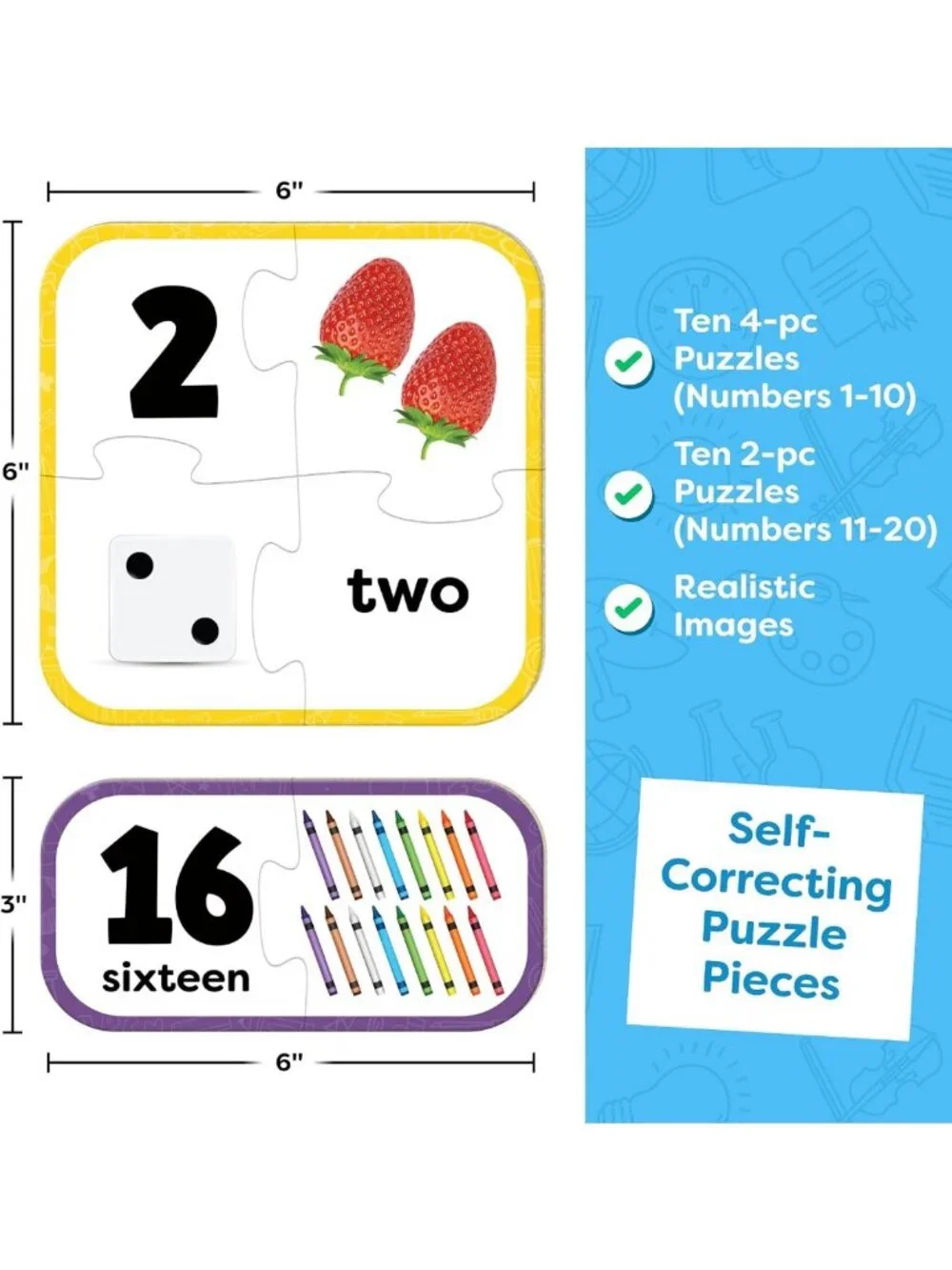 Engaging Number Puzzle Games for Kids 3-5 | 20 Sets Toddler Learning Toys